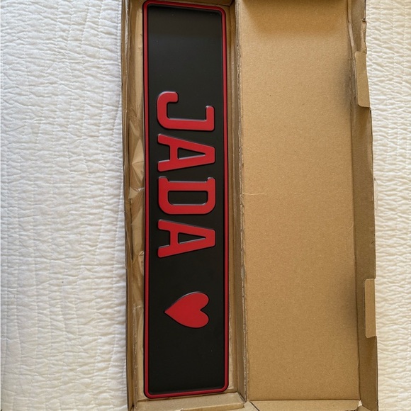European Custom Car Tag  with name “ JADA” and a Heart - Picture 3 of 4
